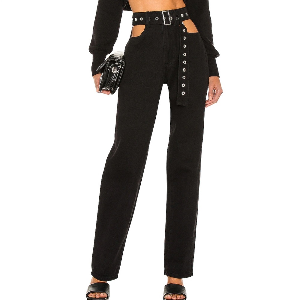 WeWoreWhat High Rise Cut Out Jeans
